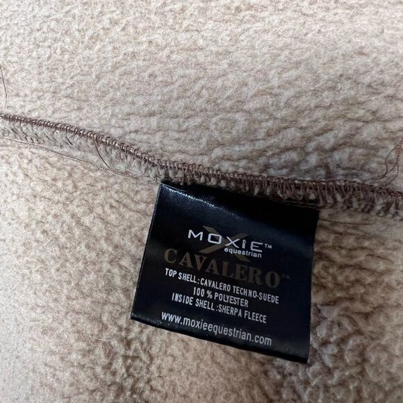 Moxie Equestrian Cavalero Techno Faux Suede Sherpa Stable Jacket Sz M - Picture 10 of 11